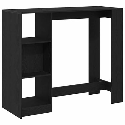 Mesa de bar com prateleira Carvalho Preto 124 x 46 x 103.5 cm
