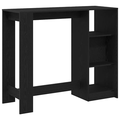 Mesa de bar com prateleira Carvalho Preto 124 x 46 x 103.5 cm