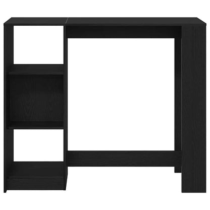 Mesa de bar com prateleira Carvalho Preto 124 x 46 x 103.5 cm