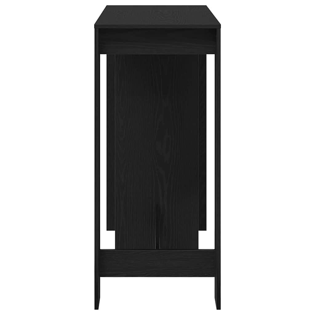 Mesa de bar com prateleira Carvalho Preto 124 x 46 x 103.5 cm