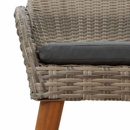 Cadeira de Jardim 2 pcs Preto 55 x 62,5 x 82cm vime PE