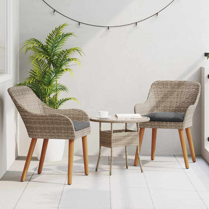 Cadeira de Jardim 2 pcs Preto 55 x 62,5 x 82cm vime PE