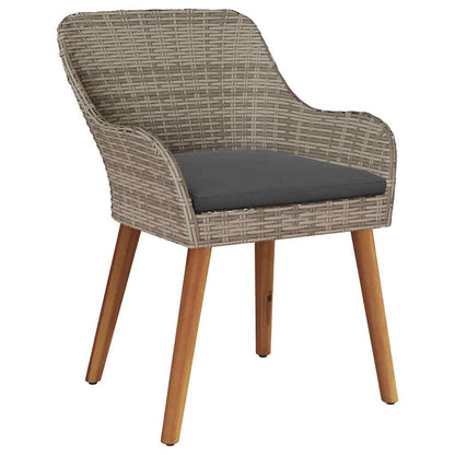 Cadeira de Jardim 2 pcs Preto 55 x 62,5 x 82cm vime PE