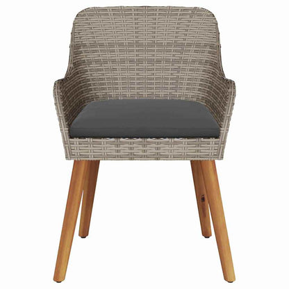 Cadeira de Jardim 2 pcs Preto 55 x 62,5 x 82cm vime PE