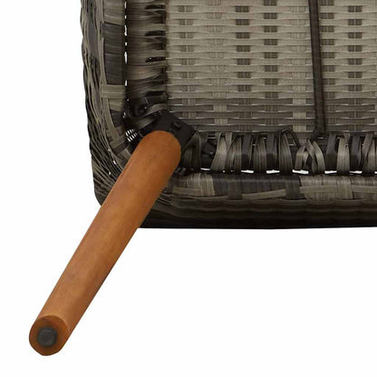 Cadeira de Jardim 2 pcs Cinzeto 55 x 62,5 x 82cm vime PE