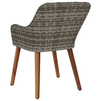 Cadeira de Jardim 2 pcs Cinzeto 55 x 62,5 x 82cm vime PE