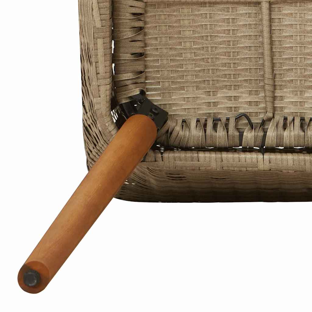 Cadeira de Jardim 2 pcs Bege 55 x 62,5 x 82cm vime PE