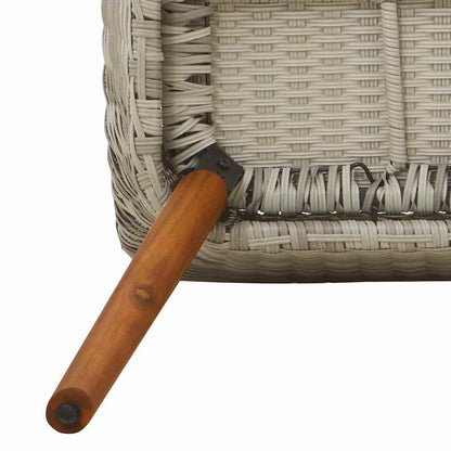 Cadeira de Jardim 2 pcs Cinzento-claro 55 x 62,5 x 82cm vime PE