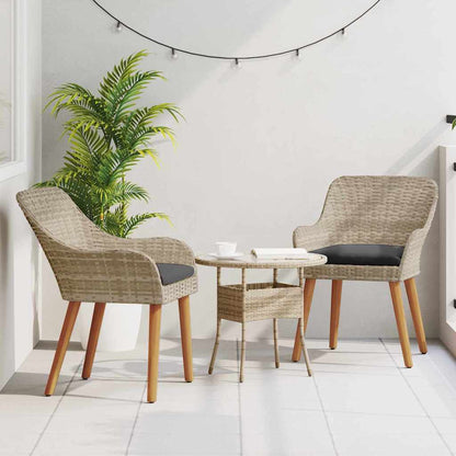 Cadeira de Jardim 2 pcs Cinzento-claro 55 x 62,5 x 82cm vime PE