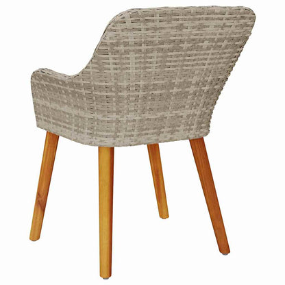Cadeira de Jardim 2 pcs Cinzento-claro 55 x 62,5 x 82cm vime PE