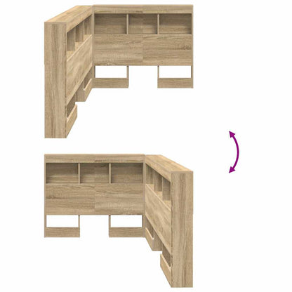 Cabeceira de armazenamento com prateleira Carvalho Sonoma 80 cm