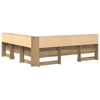 Cabeceira de armazenamento Carvalho Artesanal 200 cm