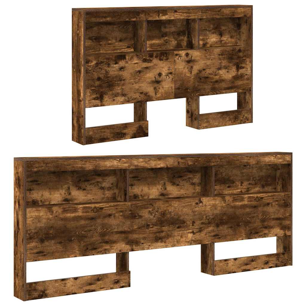 Cabeceira de armazenamento Carvalho Defumado 120 cm