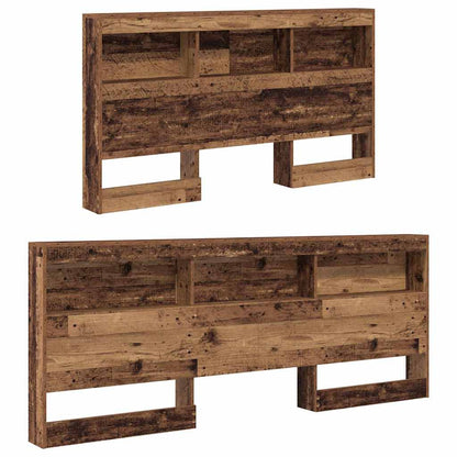 Cabeceira de armazenamento com prateleira Madeira Antiga 160 cm