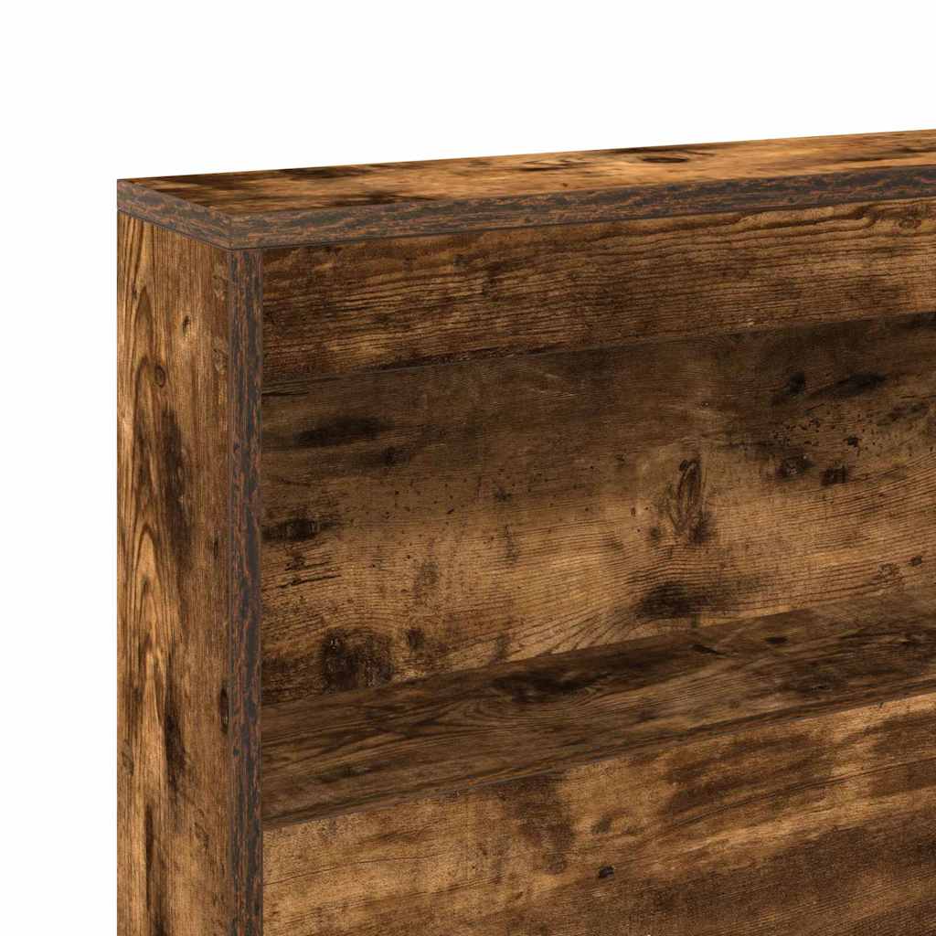 Cabeceira de armazenamento Carvalho Defumado 90 cm