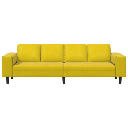 Conjunto de Sofás Amarelo Veludo