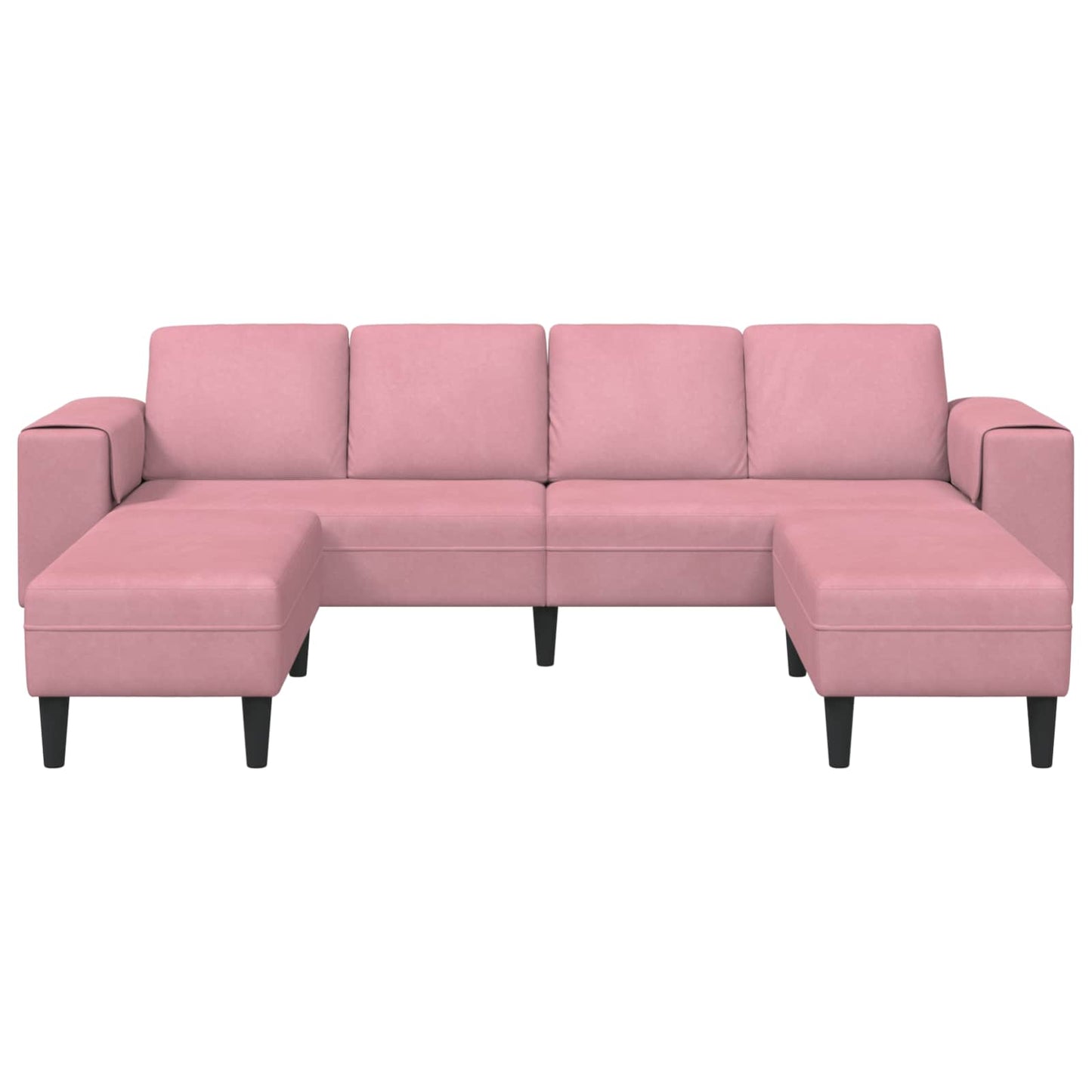 Sofá de Sala de Estar 3 pcs Rosa