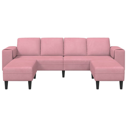 Sofá de Sala de Estar 3 pcs Rosa