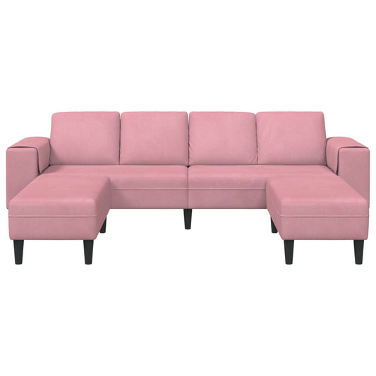 Sofá de Sala de Estar 3 pcs Rosa
