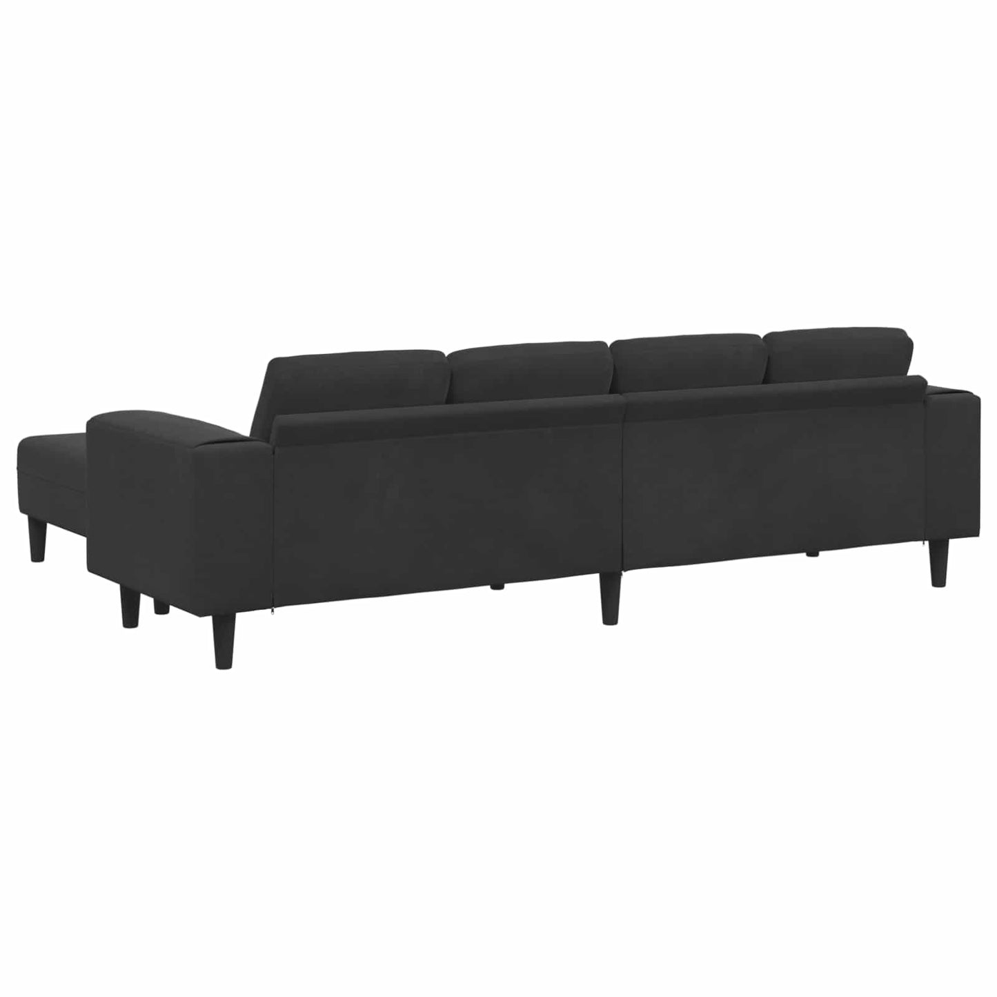 Sofá de Sala de Estar 3 pcs Preto