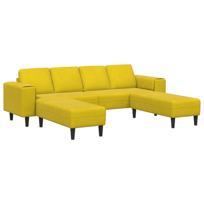 Sofá de Sala de Estar 3 pcs Amarelo