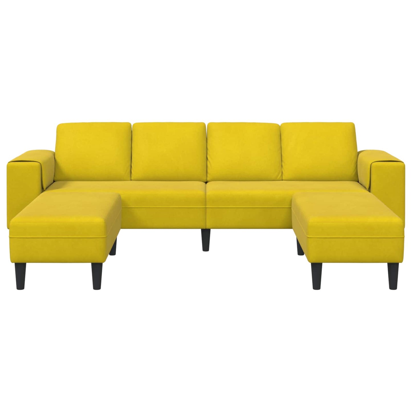 Sofá de Sala de Estar 3 pcs Amarelo