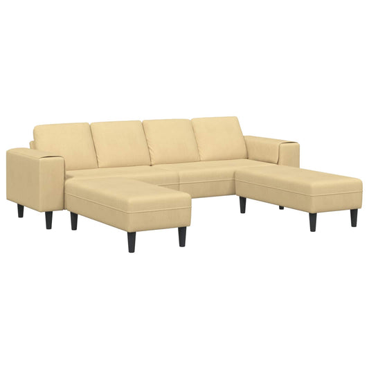 Sofá Cinza Verde 250 x 188 x 76 cm Tecido de Veludo Cotele