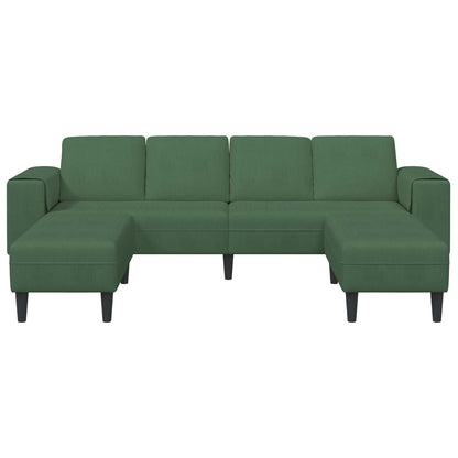 Sofá Verde Escuro 250 x 188 x 76 cm Tecido de Veludo Cotele