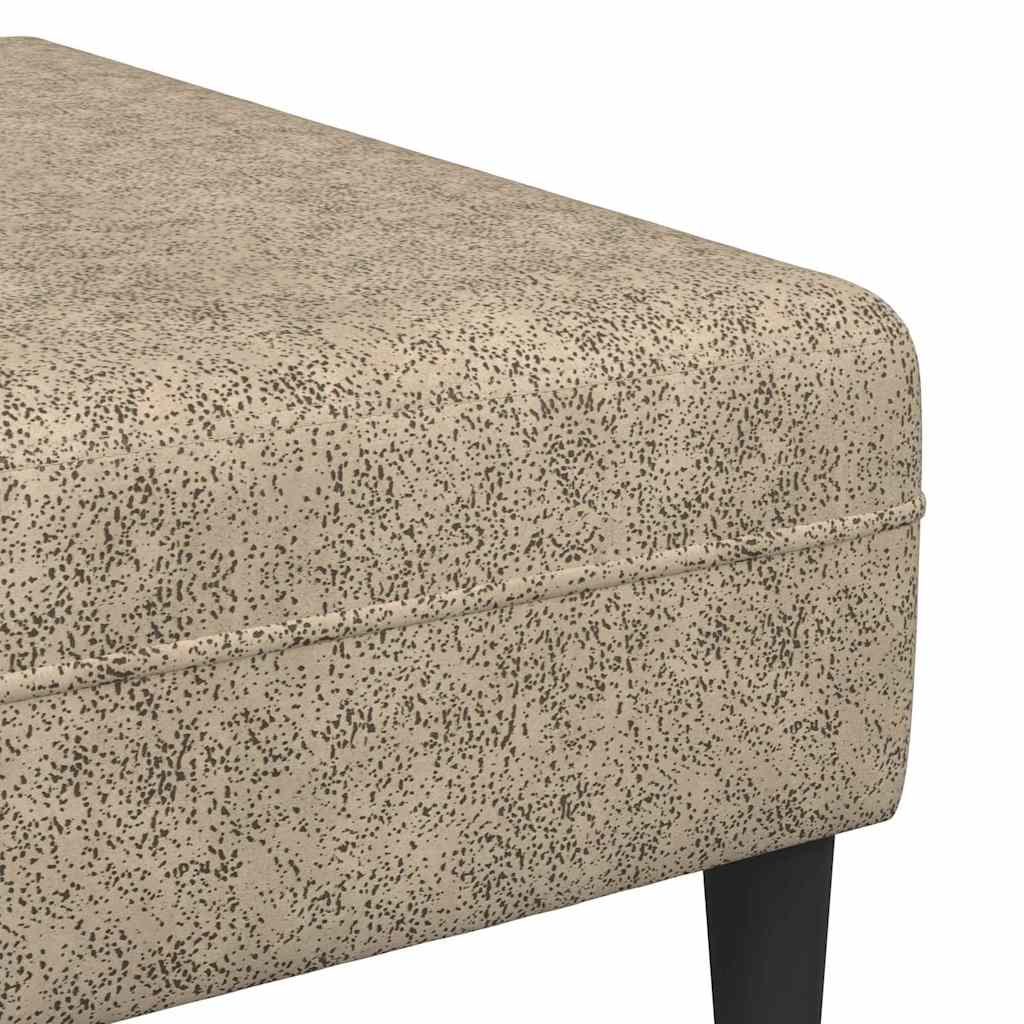 Conjunto de Sofás Cinzento-claro Couro camurça sintético