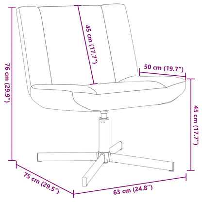 Cadeira giratória Cinzento-claro 63 x 75 x 76 cm tecido