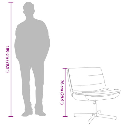 Cadeira giratória Preto 63 x 75 x 76 cm PU Brilhante