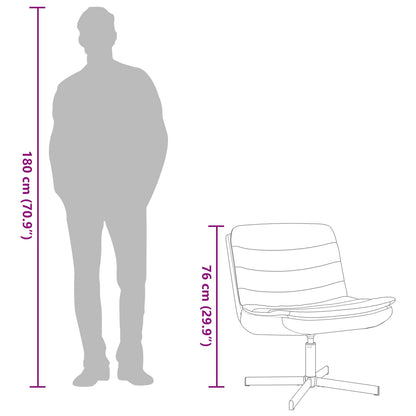 Cadeira giratória Cinza Escuro 63 x 75 x 76 cm tecido