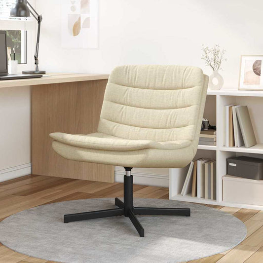 Cadeira giratória Creme 63 x 75 x 76 cm tecido
