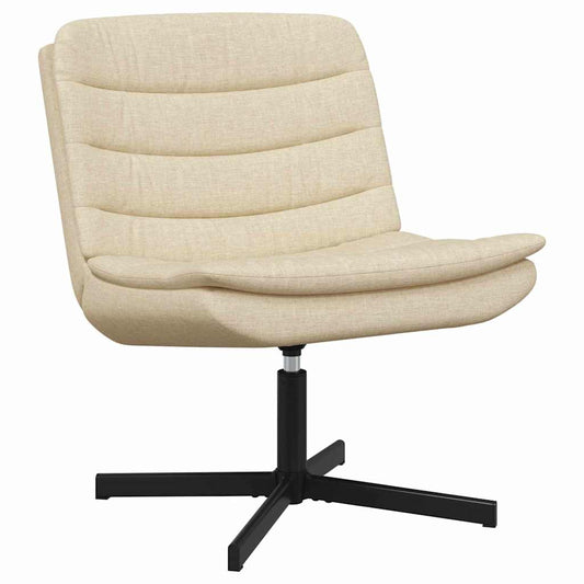 Cadeira giratória Creme 63 x 75 x 76 cm tecido