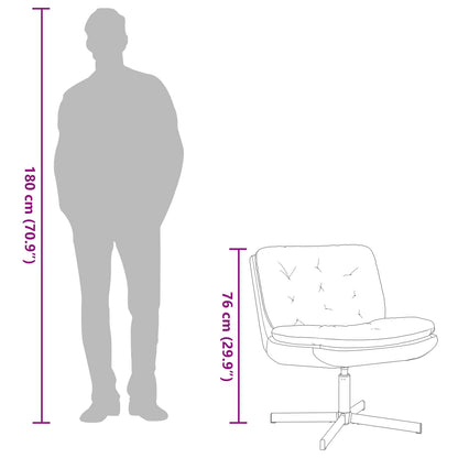 Cadeira Relaxante Giratória Azul 63 x 75 x 76 cm Veludo