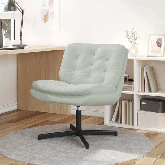 Cadeira Relaxante Giratória Cinzento-claro 63 x 75 x 76 cm