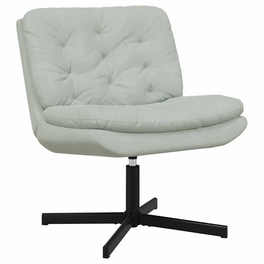 Cadeira Relaxante Giratória Cinzento-claro 63 x 75 x 76 cm