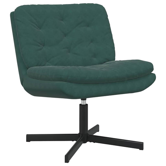 Cadeira Relaxante Giratória Verde Escuro 63 x 75 x 76 cm Veludo