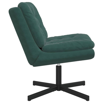 Cadeira Relaxante Giratória Verde Escuro 63 x 75 x 76 cm Veludo