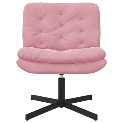 Cadeira Relaxante Giratória Rosa 63 x 75 x 76 cm Veludo