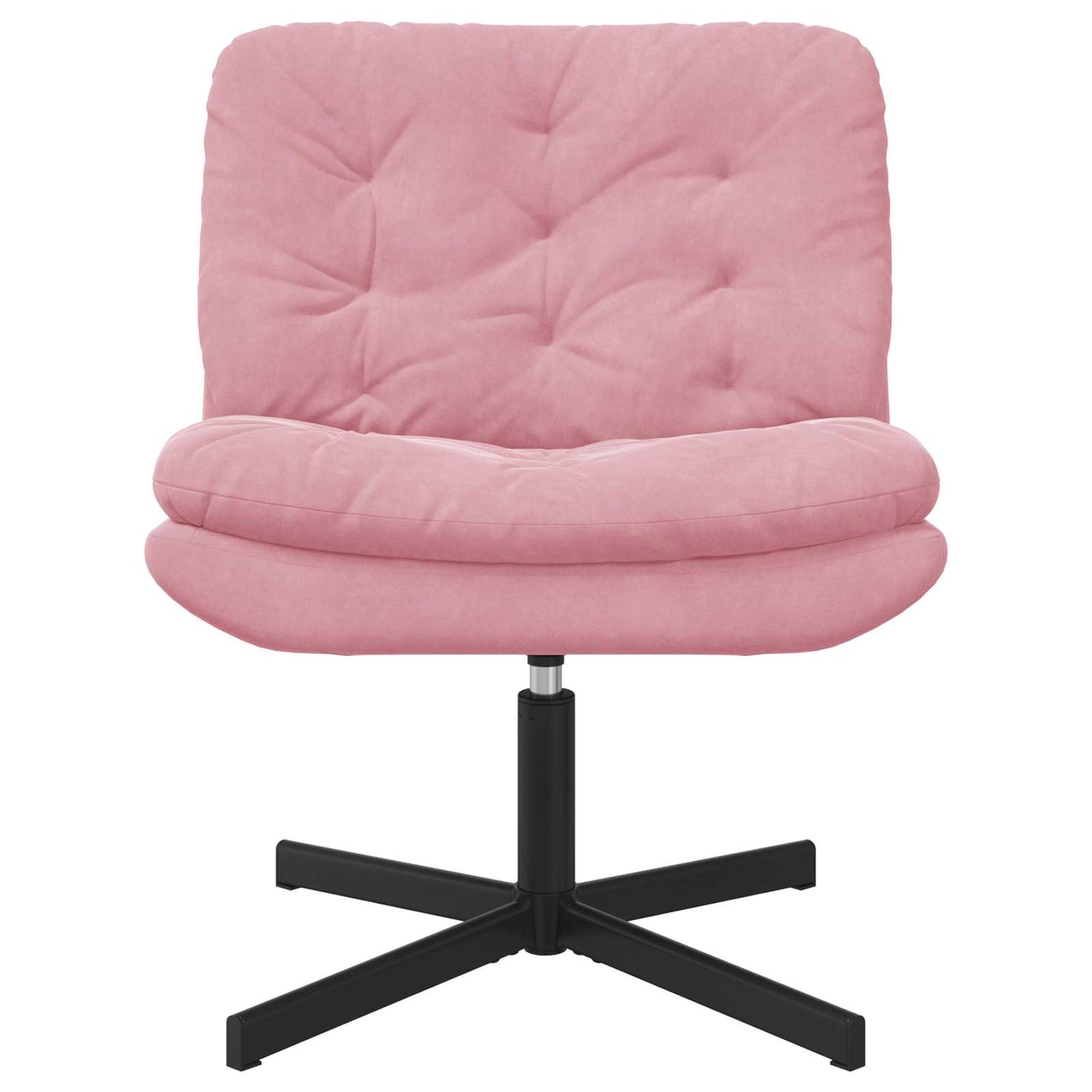 Cadeira Relaxante Giratória Rosa 63 x 75 x 76 cm Veludo