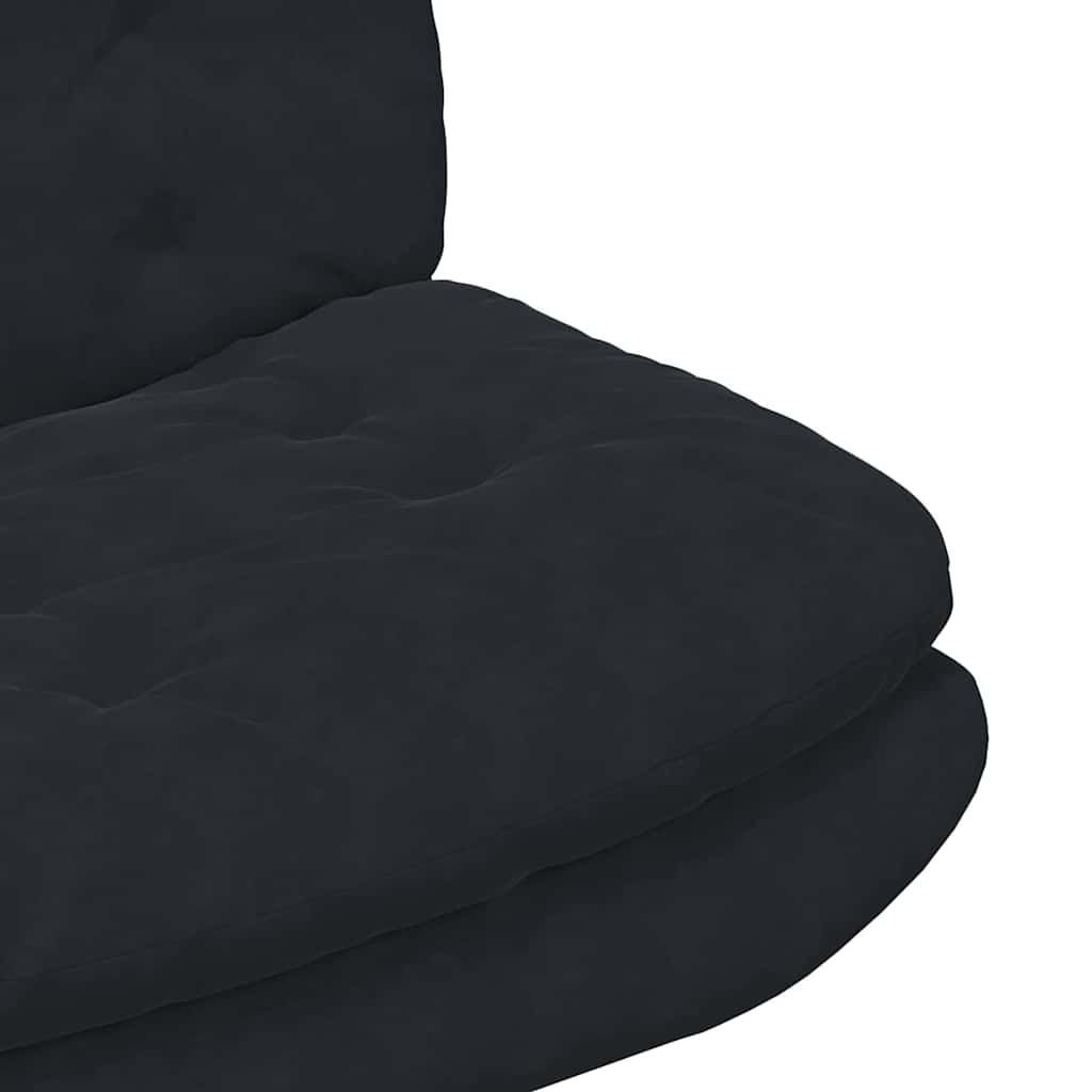 Cadeira Relaxante Giratória Preto 63 x 75 x 76 cm Veludo