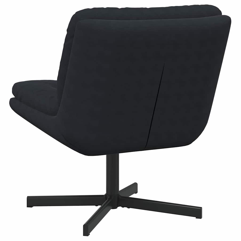 Cadeira Relaxante Giratória Preto 63 x 75 x 76 cm Veludo