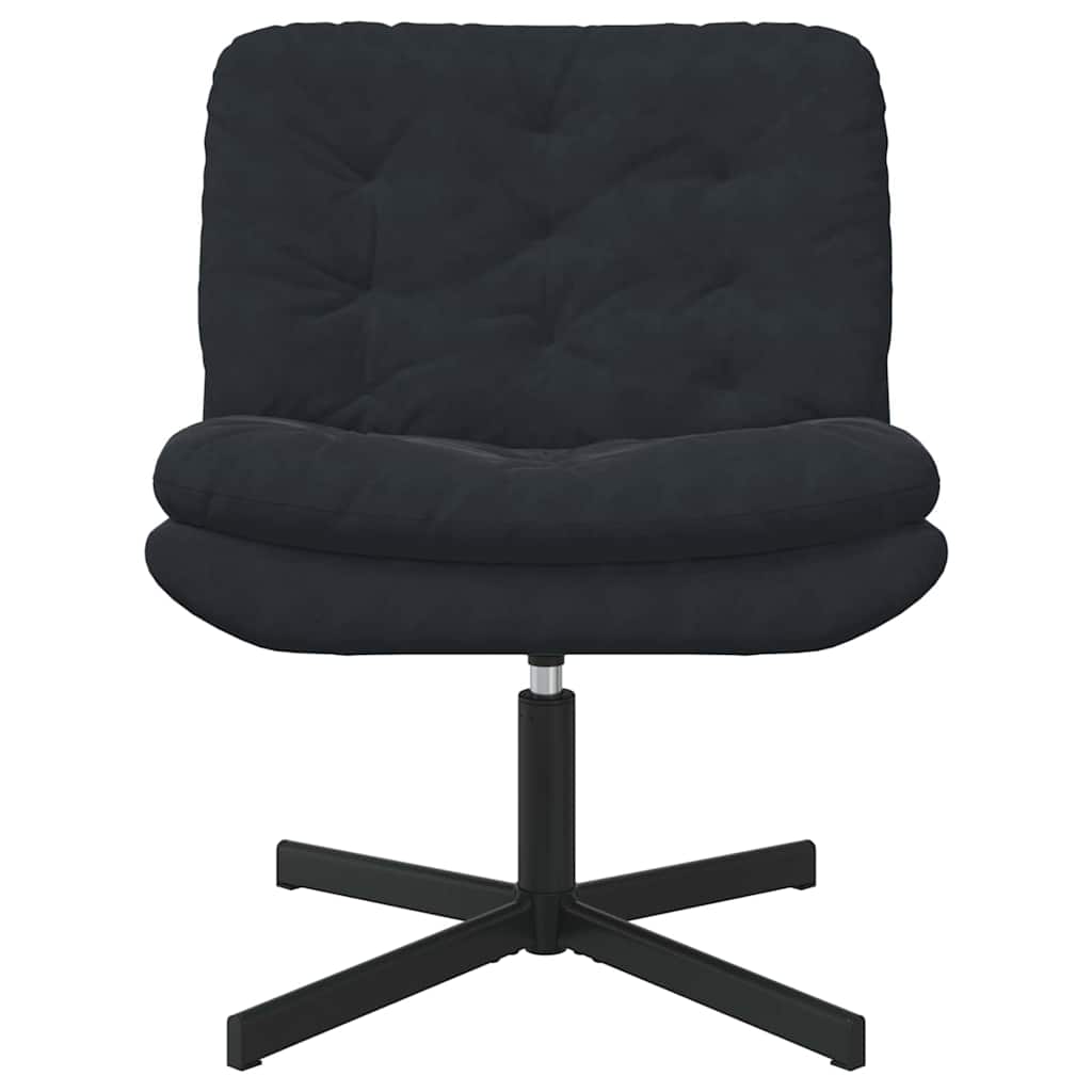 Cadeira Relaxante Giratória Preto 63 x 75 x 76 cm Veludo