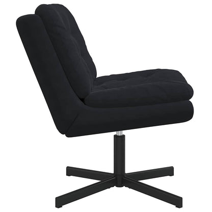 Cadeira Relaxante Giratória Preto 63 x 75 x 76 cm Veludo