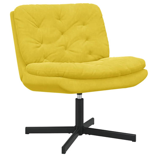 Cadeira Relaxante Giratória Amarelo 63 x 75 x 76 cm Veludo