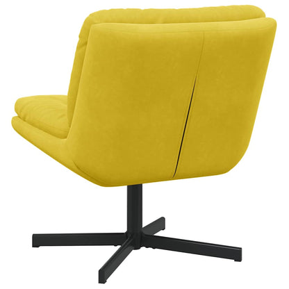 Cadeira Relaxante Giratória Amarelo 63 x 75 x 76 cm Veludo