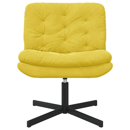 Cadeira Relaxante Giratória Amarelo 63 x 75 x 76 cm Veludo