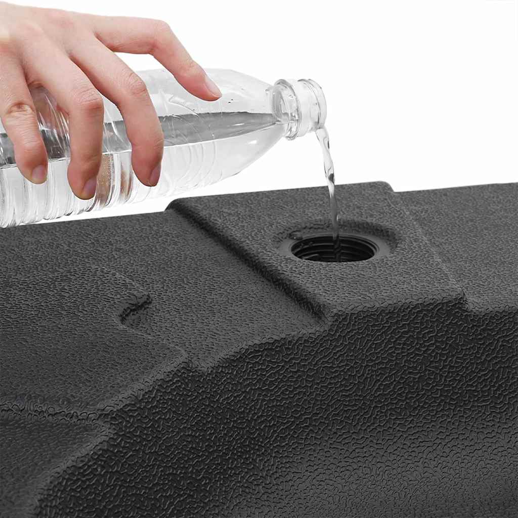 Base para guarda-sol de braço articulado Preto