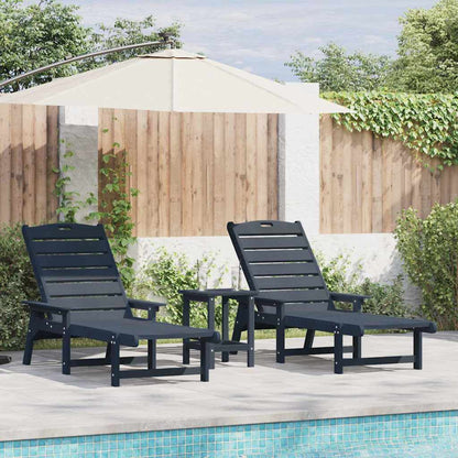 Móveis de Lounge para Jardim 2-pessoa 2 pcs Azul-marinho